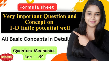 IMPORTANT QUESTIONS BASED ON FINITE POTENTIAL WELL ||Quantum mechanics  #csirnet #quantumphysics