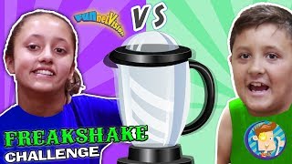 BROTHER vs SISTER FREAKSHAKE CHALLENGE! Grocery Store Shopping Battle! Best Tasting FUNnel Visi