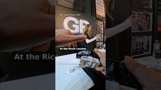 Ricoh GR in my hands at the Paris camera fair