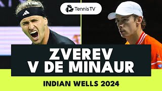 ENTERTAINING Alexander Zverev vs Alex de Minaur | Indian Wells 2024 Highlights