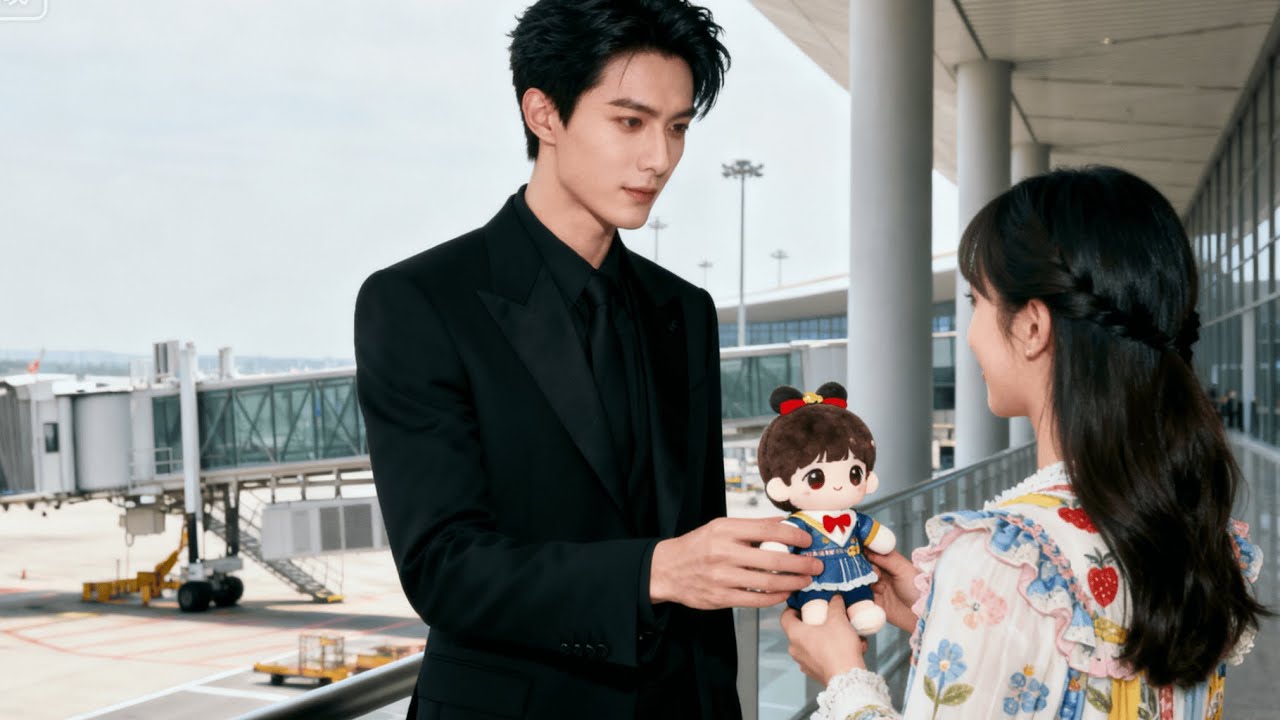 登機前總裁送了女孩一個玩偶，沒想到女孩沒登機留了下來！#中國電視劇#甜寵愛情劇
