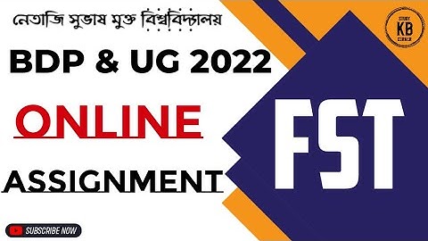 NSOU BDP Assignment 2022 FST || Live || NSOU FST MCQ Question/Answer #nsou