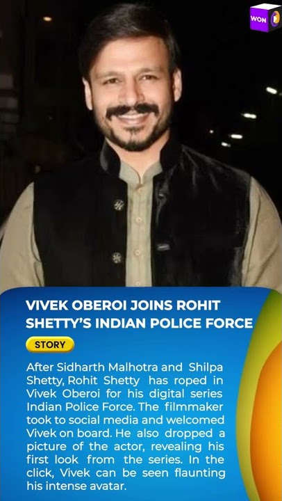 Vivek Oberoi Joins Rohit Shetty's Web Series Indian Police Force | @WorldOTTNetwork
