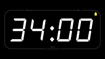 34 MINUTE - TIMER & ALARM - Full HD- COUNTDOWN