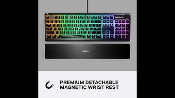 SteelSeries Apex 3 RGB Gaming Keyboard – 10 Zone RGB Illumination – IP32 Water Resistant
