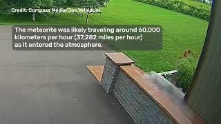 Possibly The First Ever Meteorite Captured On Video And Audio As It Hits The Ground