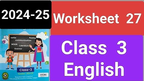 Class 3 english workbook worksheet 27 , kaksha 3 english worksheet 27 , #englishworksheet27 2024-25