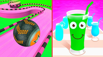 Going Balls VS Juice Run 🍹 ,Android iOS Gameplay | Walkthrough , Ball Colour Run  New Update