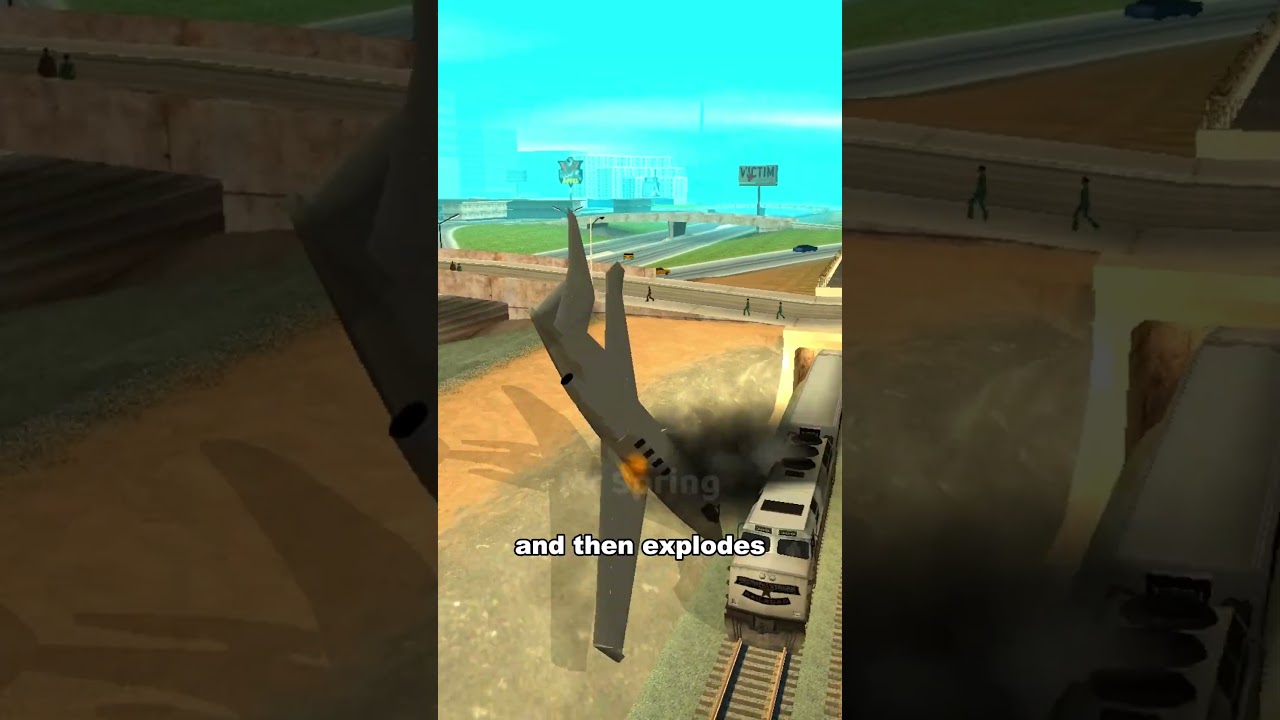 IF YOU CRASH A PLANE INTO A TRAIN IN GTA GAMES