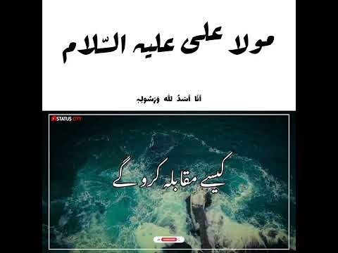     مولا علی علیہ الس لام اللہ کے شیر    