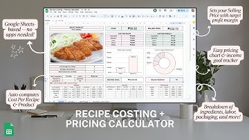 Product Costing Made Easy! 💯 ---Recipe Costing + Pricing Calculator 📊