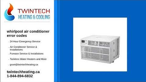 whirlpool air conditioner error codes