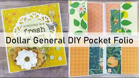 Dollar General DIY Easy to Make Pocket Folio Polly