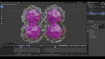 [Demo] Cell division with displaced membrane in eevee - blender animation nodes