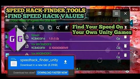 Speed Hack Finder Tools All Unity Games.