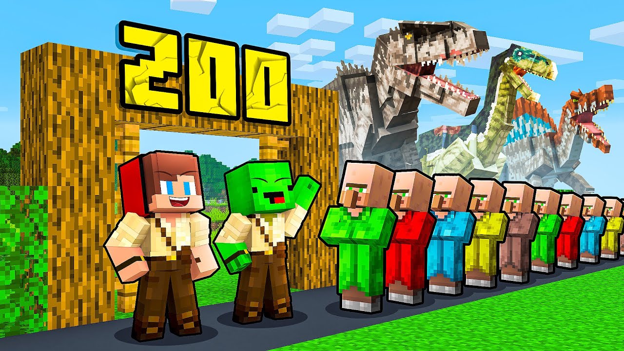 JJ and Mikey Opened DINOSAUR PARK in Minecraft - Maizen