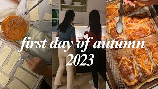 FIRST DAY OF AUTUMN 2023 (pumpkin cheese danishes, PSL, workouts etc.)