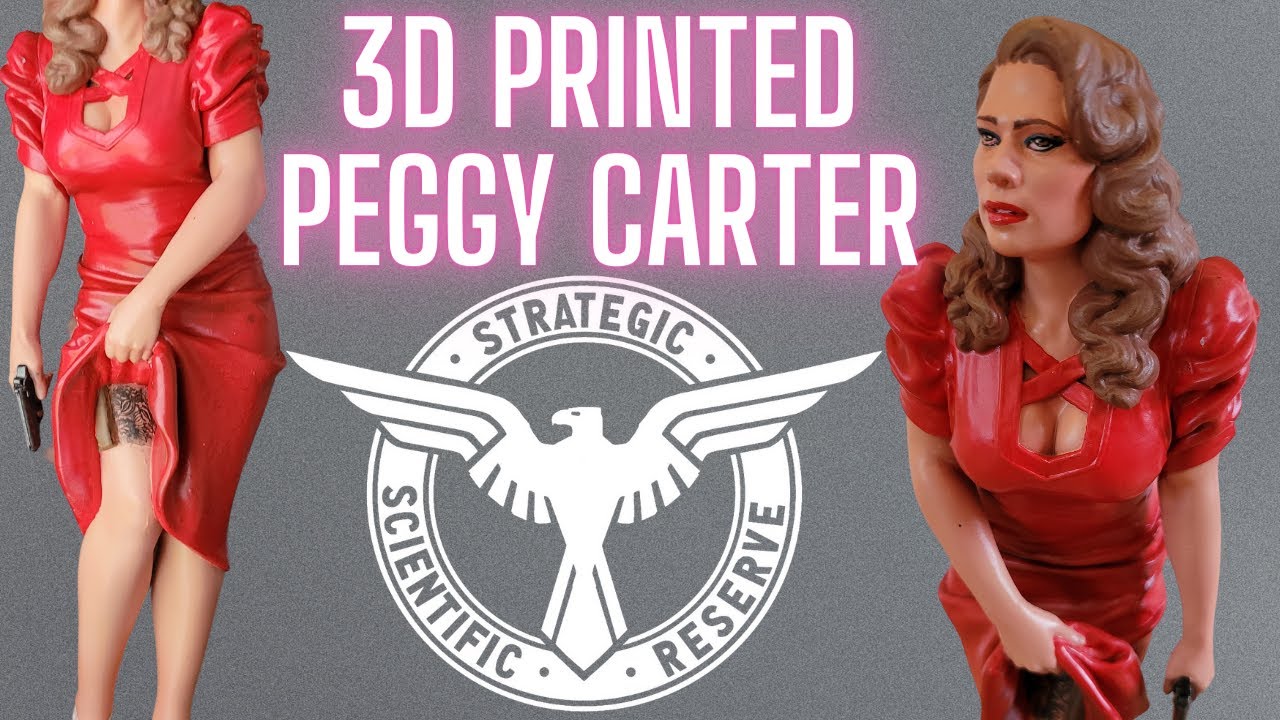 3D Printed Peggy "Captain" Carter In THAT Red Dress