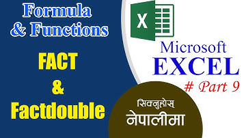 Microsoft Excel | Fact Function | Factorial Function |