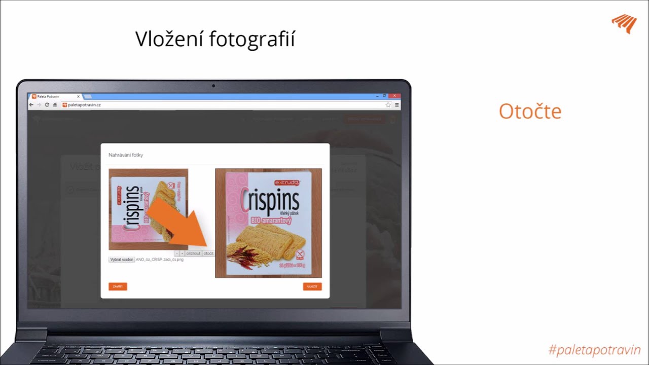Paleta potravin - tutorial 4 - vkládání potraviny paleta de colores