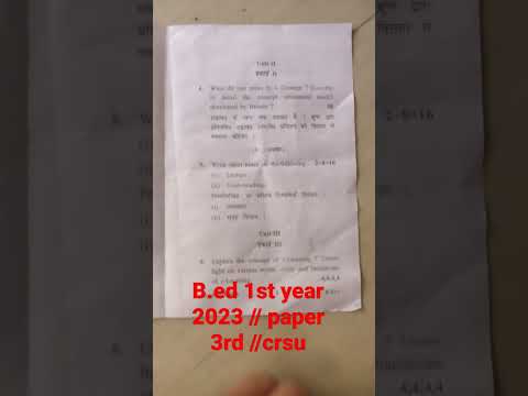 B.ed 1st year