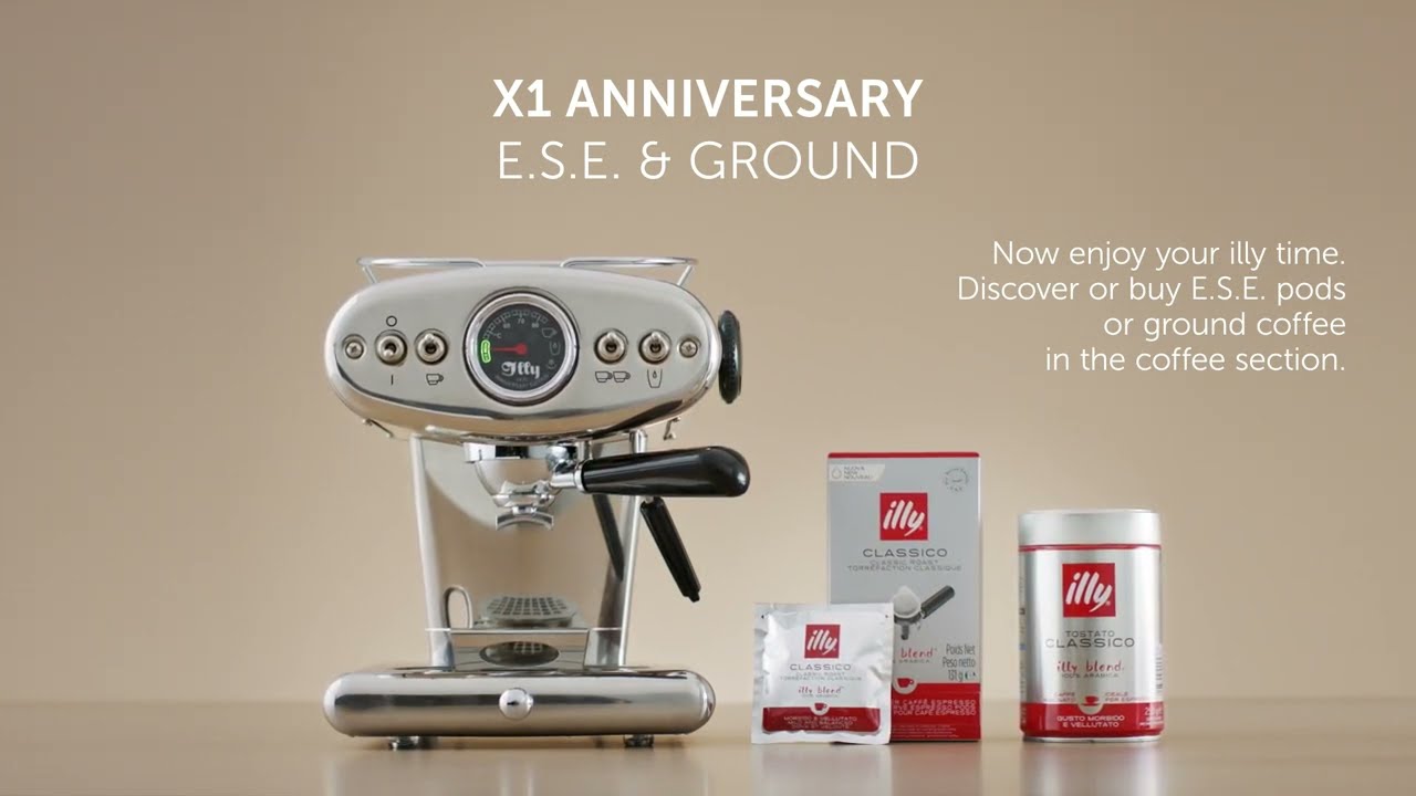 Illy X1 Anniversary E.S.E & Ground Espresso Machine - Grey