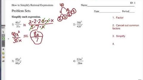 Simplifying Rational Expressions: Introduction
