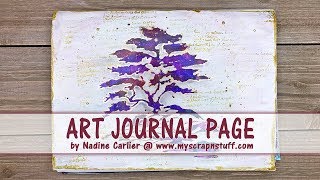 How To Create An Art Journal Page Using Resist Paste & Stencils