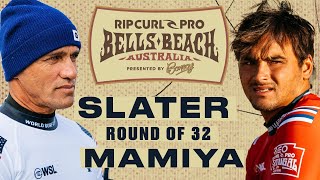 Kelly Slater vs Barron Mamiya | Rip Curl Pro Bells Beach presented by Bonsoy 2024 -  Round of 32