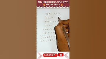 Secret Trick to Multiply Any Number by 11 // multiplication short trick video // #mathstricks