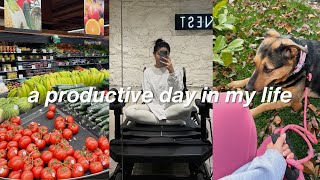 productive day vlog ♡ ux work, grocery haul, pilates, cleaning my apartment, trails with my dog