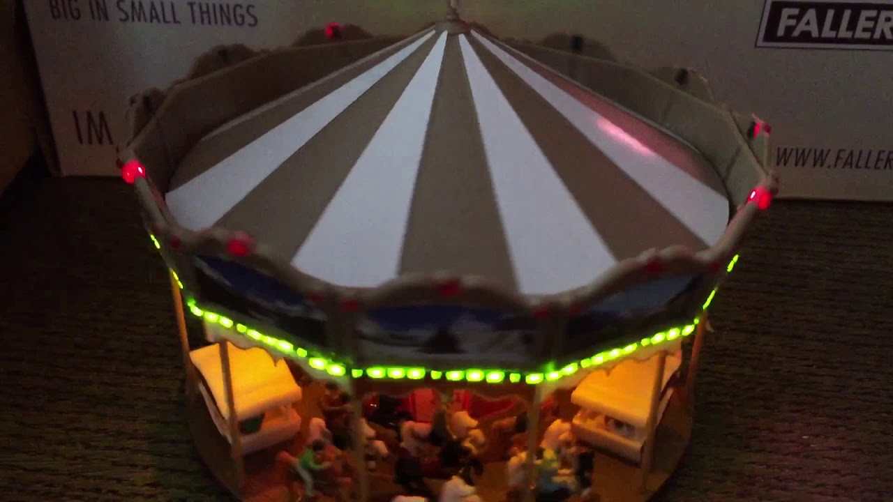 Faller Manège Chevaux Motorisé Échelle N – Manège Illuminé Pour Réseau Miniature