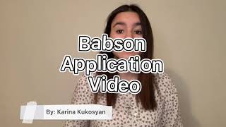 Babson Application Video