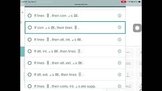 ALEKS: Introduction to proofs involving parallel lines