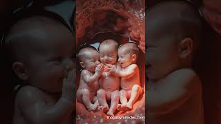 Triplets pure love ✨️ inside the womb #triplets #babies #pregnancyjourney #motherhood #newlife
