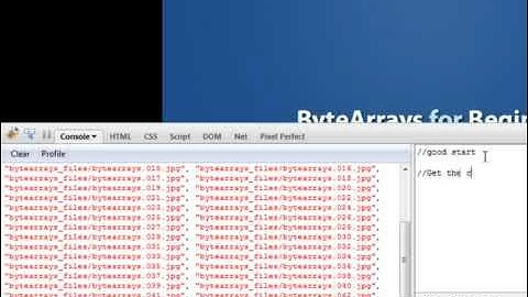 Using Firebug console to download multiple images in a javascript slideshow