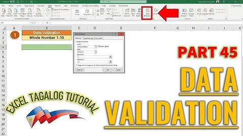 [Excel Tagalog Tutorial #45] Data Validation