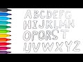 Learn Alphabet A to Z Coloring and Drawing