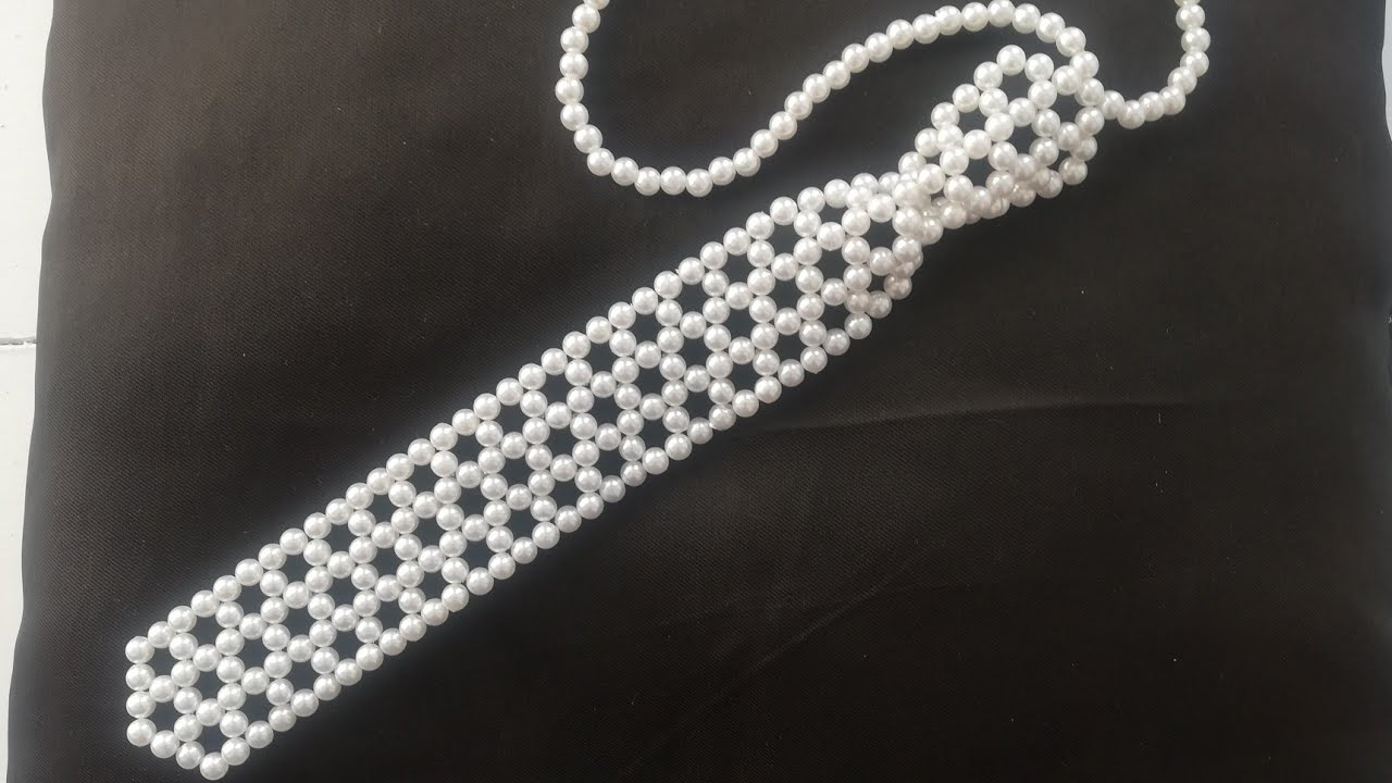 Diy Галстук из бусин Вариант #2. Часть #2. - YouTube