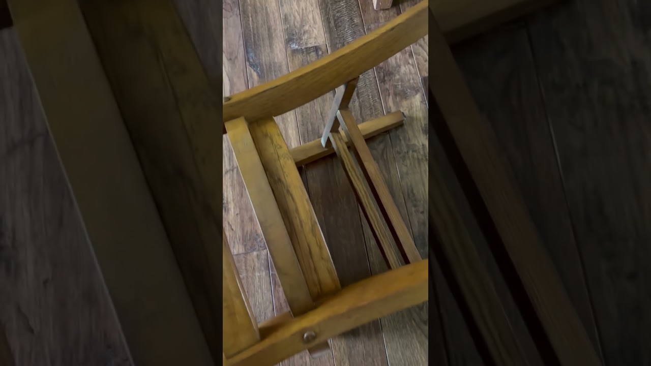 $5 thrift store oak chair is 86 years old!