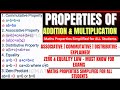 Properties of Addition &amp; Multiplication | Associative, Commutative, Distributive Laws Explained