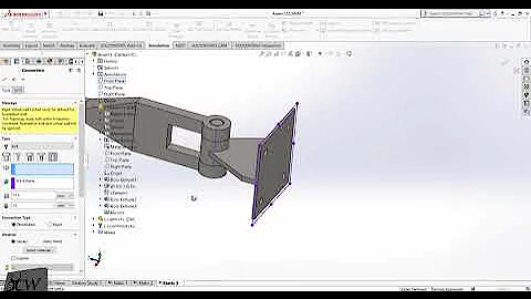 SolidWorks Simulation : Static Analysis of an assembly and optimization