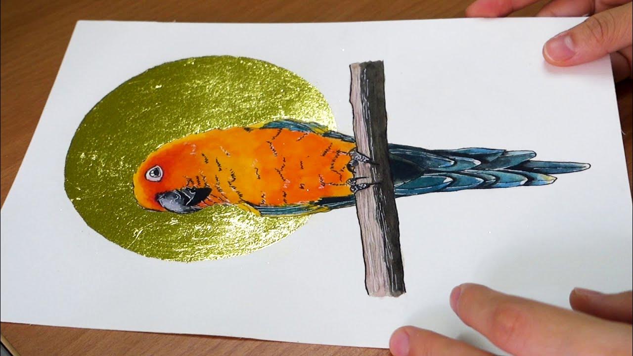 How to Seal Gold Leaf Tutorial DIY on Canvas or Watercolour Artwork