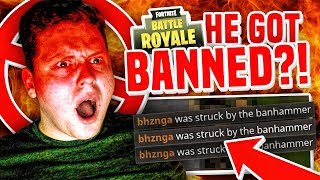 BANNED MID GAME in Fortnite Battle Royale!