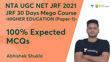 100% Expected MCQs | Higher Education System | NTA UGC NET-JRF 2021 | Abhishek Shukla