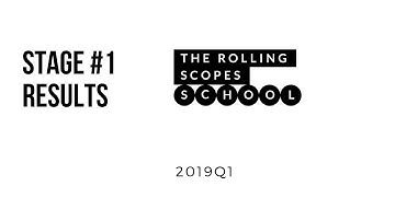 RSSchool stage#1 results (27.03.2019)
