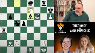 2024 Candidates Recap: Tan Zhongyi vs Anna Muzychuk by GMBenjaminFinegold 1,393 views 2 weeks ago 8 minutes, 2 seconds