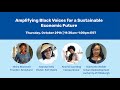 Amplifying black voices for a sustainable economic future