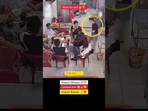 Respect Women 💯💯😇 Greatest Save 👌❤️ #instantkarma #shorts #viral #viralvideo #viralshorts #trending thumbnail