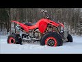 Paddle Tires on my 400x in the Snow | It ended in DISASTER!!!